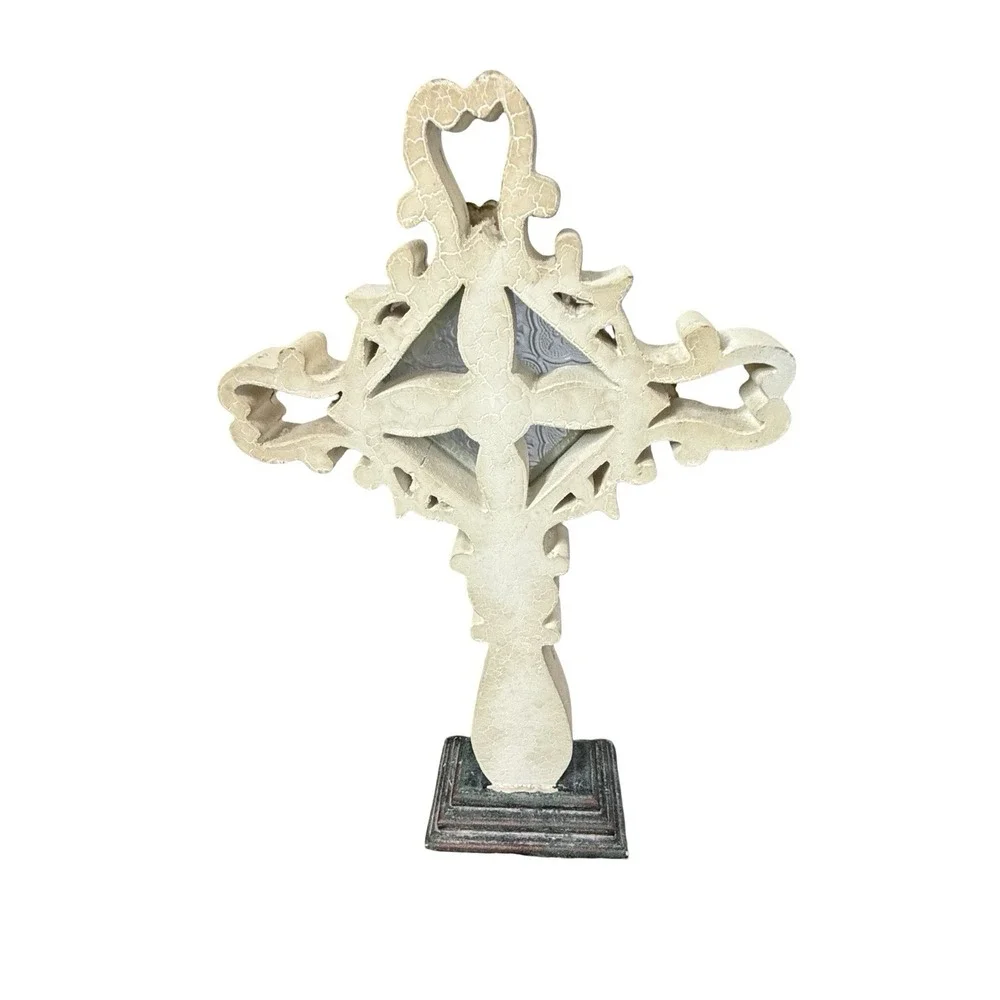 Cross Shabby Rustic farmhouse‎ wooden Beautiful Embellished Rose Chic